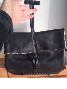 Dooney and Bourke Florentine Italian Vacchetta Leather Medium Toggle Crossbody